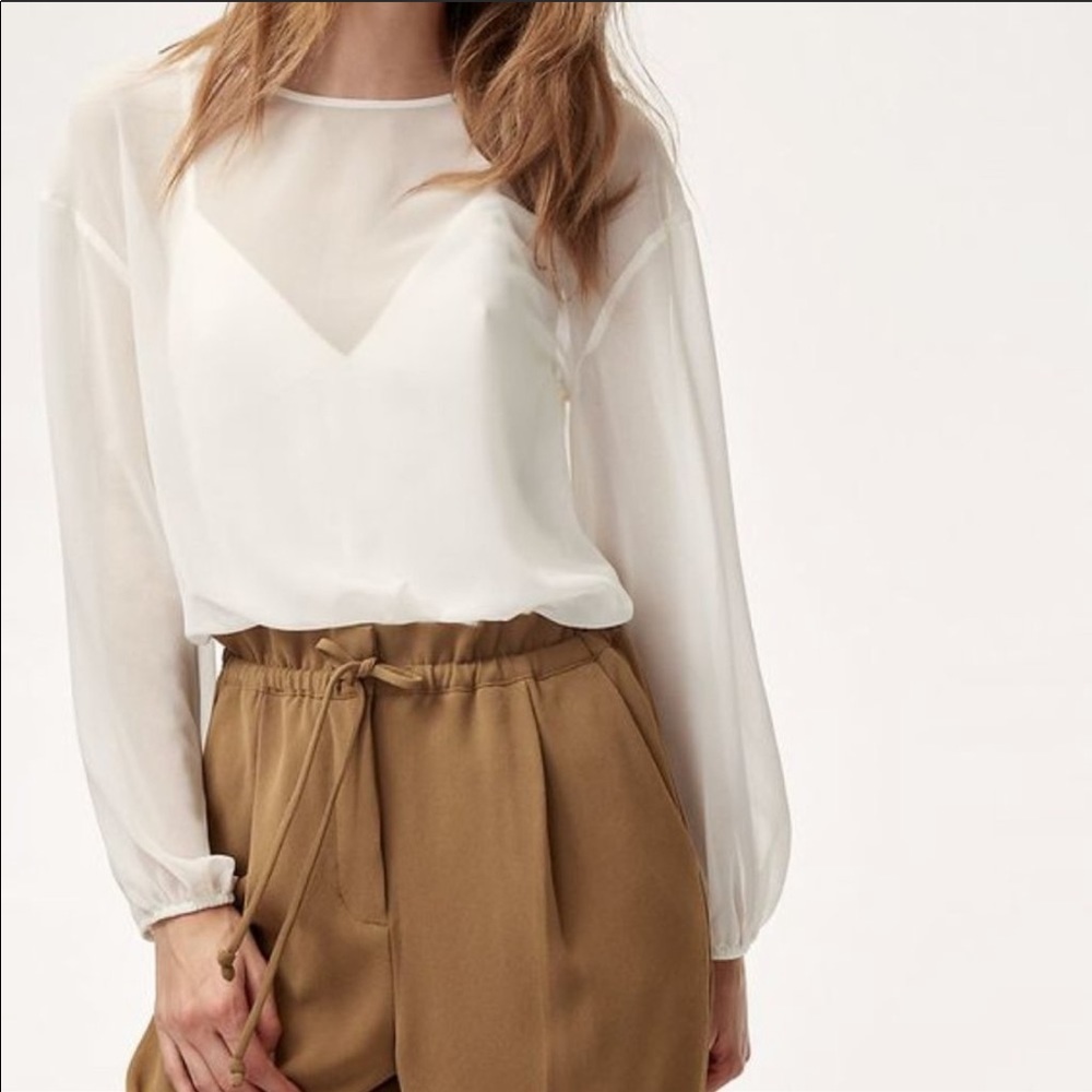 Aritzia Wilfred Talmont Bodysuit White - Size M